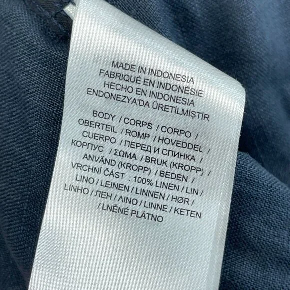 Lauren Ralph Lauren Womens Linen Shorts Size 18 Navy Belt & Pockets NWT 3795 - Picture 5 of 8